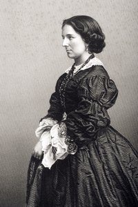 Madame Constance Nantier-Didiee (1832-67) gegraveerd door D.J. Pound van een foto, uit 